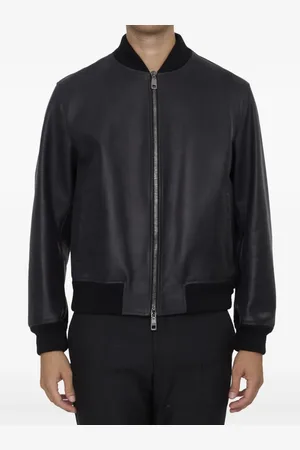 Dolce & Gabbana Veste en cuir à fermeture zippée
