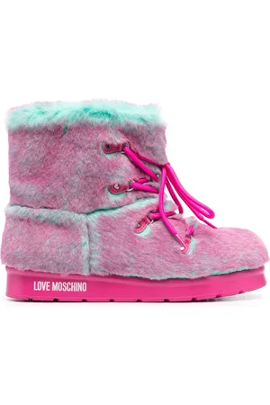Moschino Veste en fourrure artificielle à design bicolore