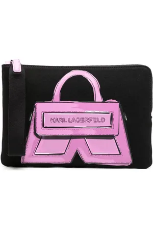 Karl Lagerfeld Pochette en toile à logo Icon K
