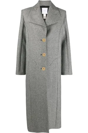 Patou Manteau en laine vierge à rayures