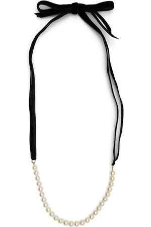 Jennifer Behr Collier à détail de ruban orné de perles