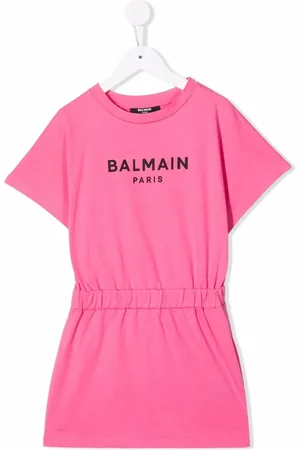 Balmain Robe à logo imprimé