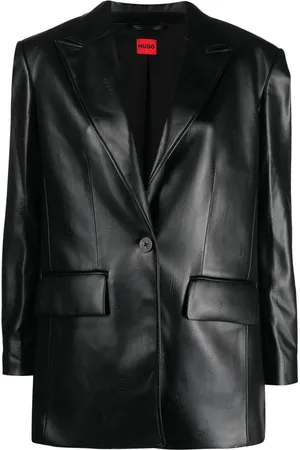HUGO BOSS Blazer à logo embossé