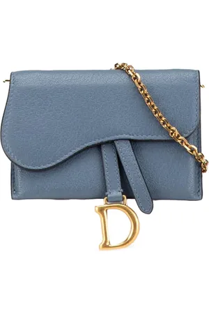 Dior Mini sac à bandoulière Saddle Chain Pouch en cuir de chèvre (2020)