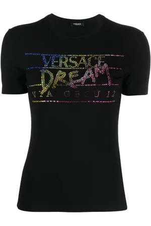 VERSACE T-shirt à ornements strassés