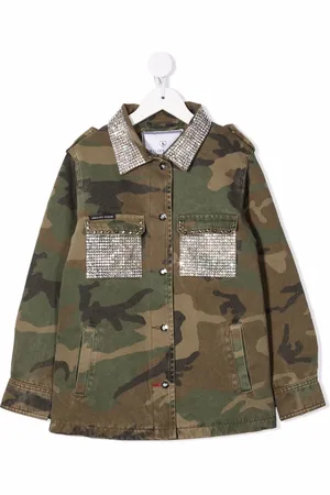 Philipp Plein Surchemise strassée à motif camouflage