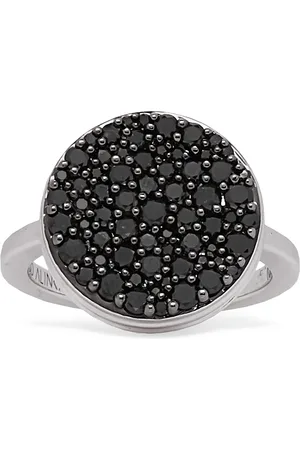 ALINKA Bague Black Caviar en or blanc 18ct ornée de diamants