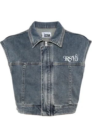 Izzue Gilet crop à logo brodé