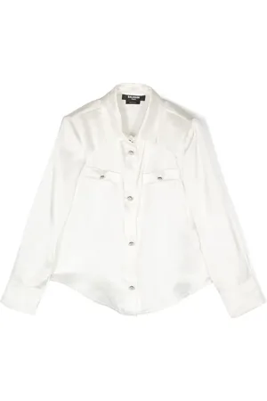 Balmain Chemise satinée à boutons B