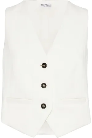 Brunello Cucinelli Gilet matelassé à motif de chevrons