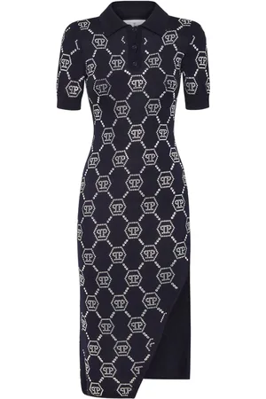 Philipp Plein Robe-polo à motif monogrammé
