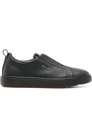 santoni Baskets en cuir à design à enfiler