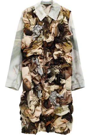 Comme des Garçons Manteau boutonné à fronces