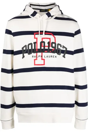 Ralph Lauren Hoodie rayé à logo imprimé