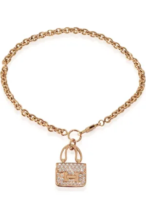 Hermès Bracelet Amulette Constance en or 18ct serti de diamants