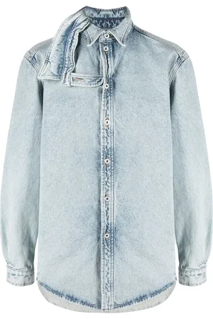 Y / PROJECT Chemise en jean à col superposé