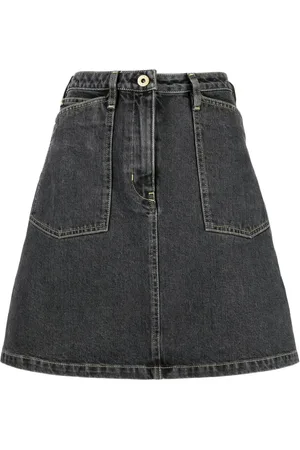 Kenzo Jupe en jean sélavé à taille haute
