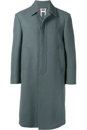 Thom Browne Manteau mi-long à col pointu