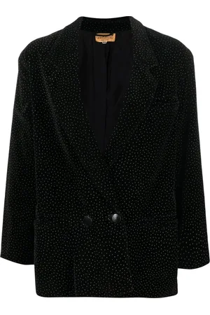VERSACE Veste croisée à pois