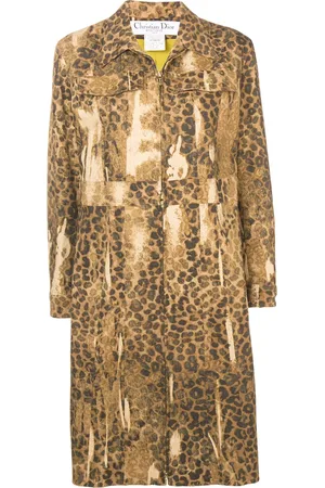 Dior Manteau à motif léopard