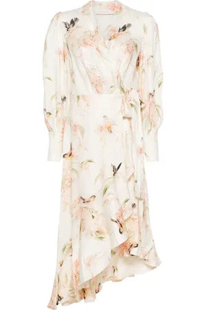 ZIMMERMANN Robe portefeuille à imprimé Coral Birds