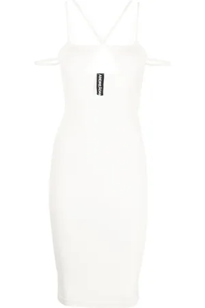 ANDREADAMO Robe mi-longue à détails de sangles