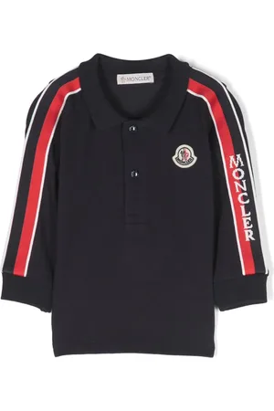 Moncler Polo rayé à patch logo