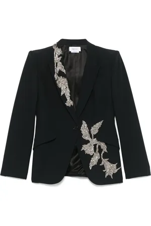 Alexander McQueen Blazer à épaules matelassées