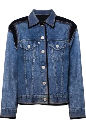 pushBUTTON Veste en jean à logo contrastant