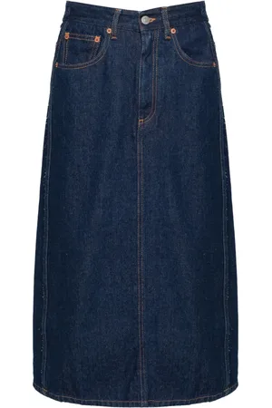 Maison Margiela Jupe portefeuille en jean à coupe mi-longue