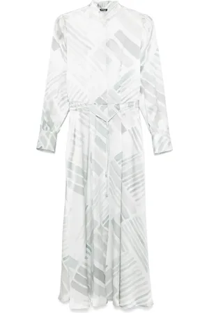 Kiton Robe longue à imprimé abstrait