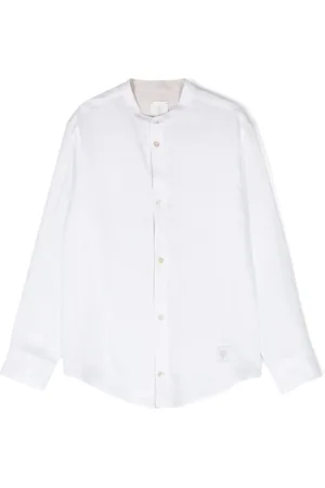 ELEVENTY Chemise en lin à col officier
