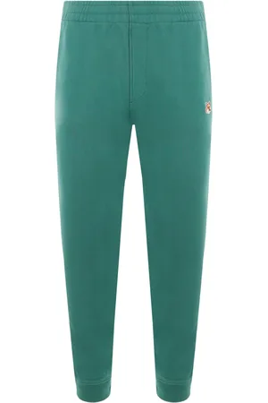 Maison Kitsuné Pantalon de jogging en coton à logo brodé