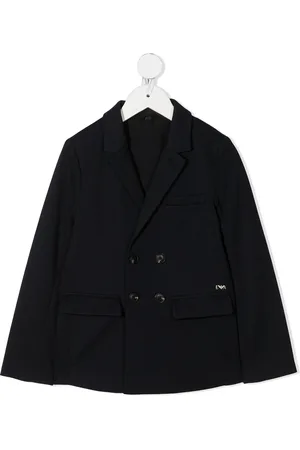 Emporio Armani Blazer à logo brodé