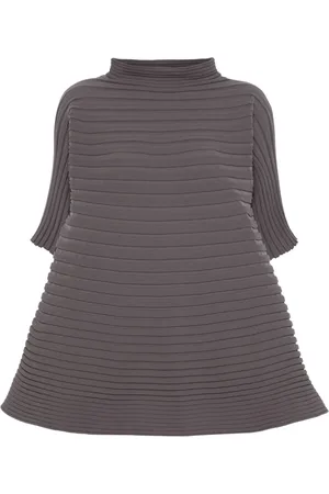 PLEATS PLEASE ISSEY MIYAKE Haut en maille à design nervuré