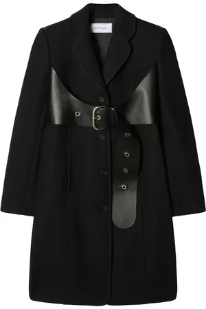 OFF-WHITE Manteau boutonné à taille ceinturée