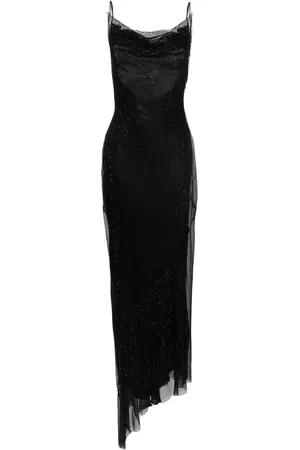 Serafini Robe longue à ornements strassés