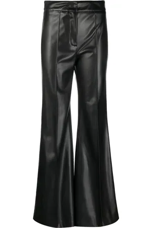 BLANCA Pantalon en cuir artificiel à coupe évasée