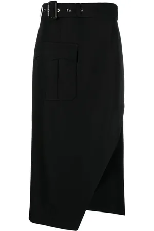 Alexander McQueen Jupe mi-longue à taille ceinturée