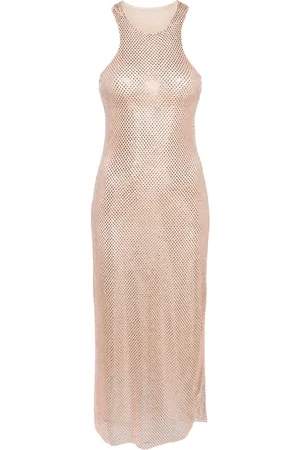 Serafini Robe longue à ornements en cristal