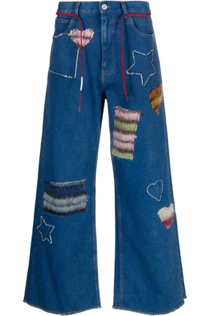 Marni Jean ample à patch logo