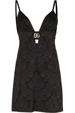 Dolce & Gabbana Robe courte à plaque logo DG