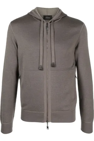 BRIONI Hoodie zippé à lien de resserrage
