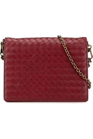 Bottega Veneta Portefeuille en cuir Nappa Intrecciato à bride en chaîne (2012-2024)