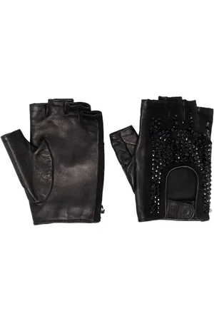 Philipp Plein Mitaines à détails de strass