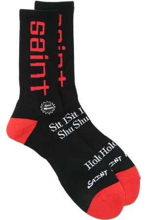 SAINT MXXXXXX Chaussettes à logo en intarsia