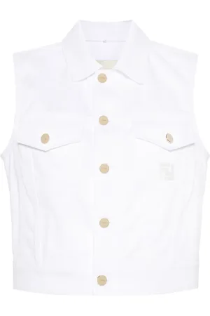 Fendi Gilet en jean à motif FF