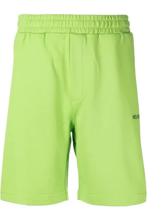 Helmut Lang Short de sport en coton à logo imprimé