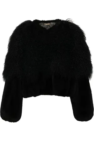 Chloé Veste à bords en peau lainée
