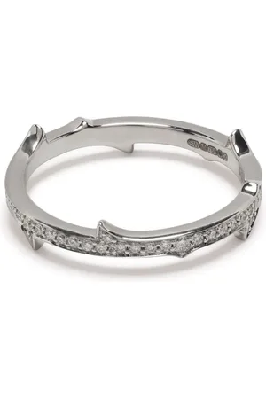 STEPHEN WEBSTER Bague Thorn Stem en or blanc 18ct pavée de diamants